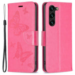 For Samsung Galaxy S25+ / S24+ Case Butterfly Imprinted PU Leather Wallet Cover