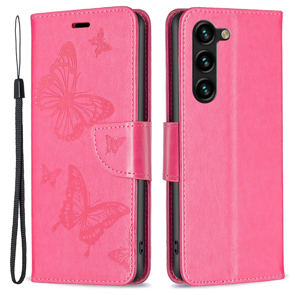 For Samsung Galaxy S25+ / S24+ Case Butterfly Imprinted PU Leather Wallet Cover
