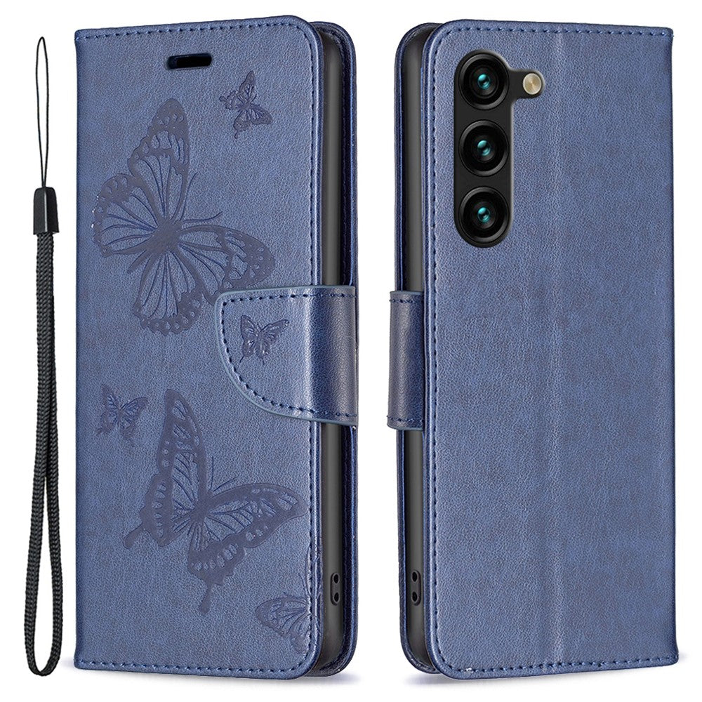 For Samsung Galaxy S25+ / S24+ Case Butterfly Imprinted PU Leather Wallet Cover