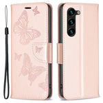 For Samsung Galaxy S25+ / S24+ Case Butterfly Imprinted PU Leather Wallet Cover