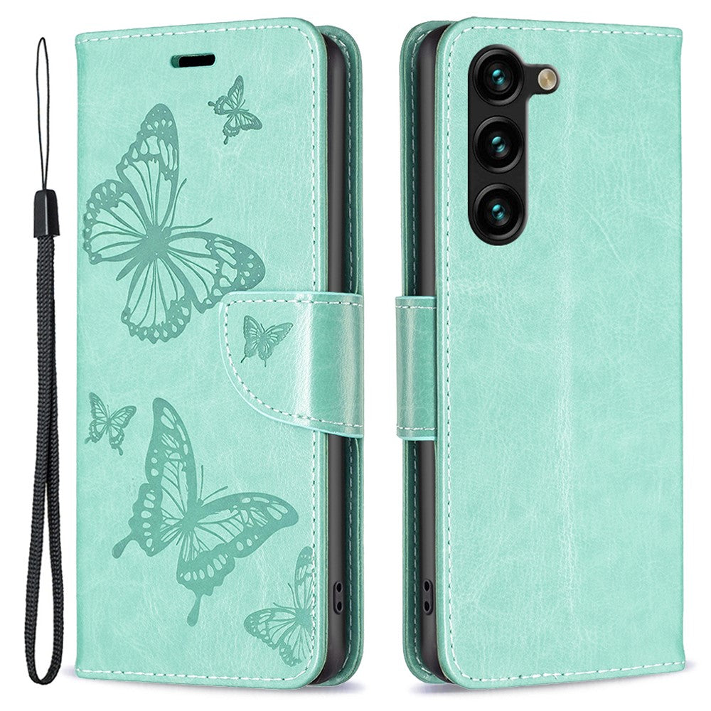 For Samsung Galaxy S25+ / S24+ Case Butterfly Imprinted PU Leather Wallet Cover