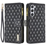 BINFEN COLOR BF Style-15 Til Samsung Galaxy S25+ / S24+ Lædertelefoncover Med Lynlåslomme Pung Telefoncover