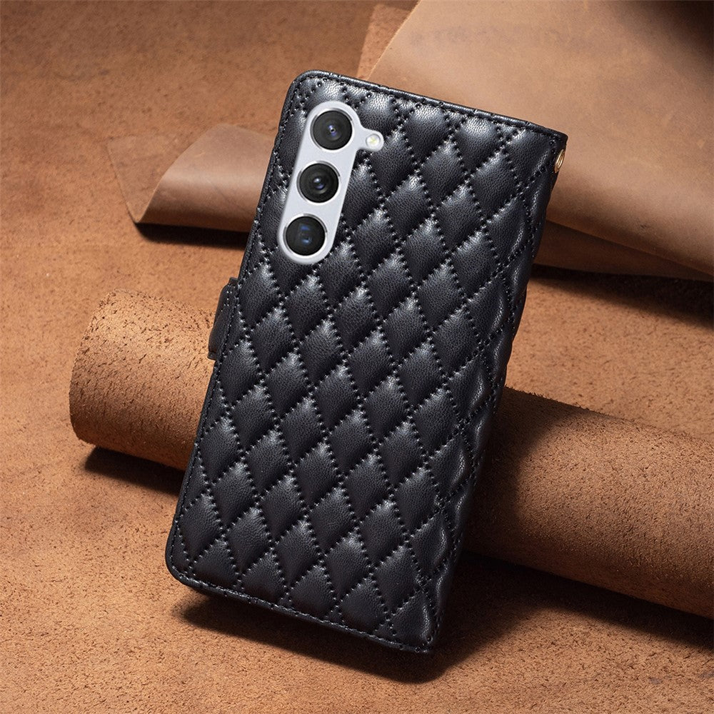 BINFEN COLOR BF Style-15 Til Samsung Galaxy S25+ / S24+ Lædertelefoncover Med Lynlåslomme Pung Telefoncover