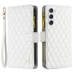BINFEN COLOR BF Style-15 Til Samsung Galaxy S25+ / S24+ Lædertelefoncover Med Lynlåslomme Pung Telefoncover