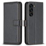 BINFEN COLOR BF17 För Samsung Galaxy S25+ / S24+ Dammtät PU-läderfodral Stativmobilskydd