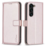 BINFEN COLOR BF17 Støvtæt PU læder cover med stander til Samsung Galaxy S25+ / S24+