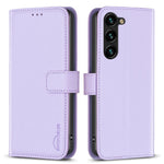 BINFEN COLOR BF17 Støvtæt PU læder cover med stander til Samsung Galaxy S25+ / S24+