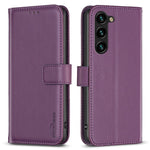 BINFEN COLOR BF17 Støvtæt PU læder cover med stander til Samsung Galaxy S25+ / S24+