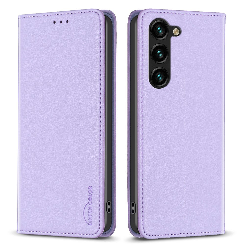 BINFEN COLOR BF18 For Samsung Galaxy S25 / S24 Case Card Holder PU Leather Cell Phone Cover
