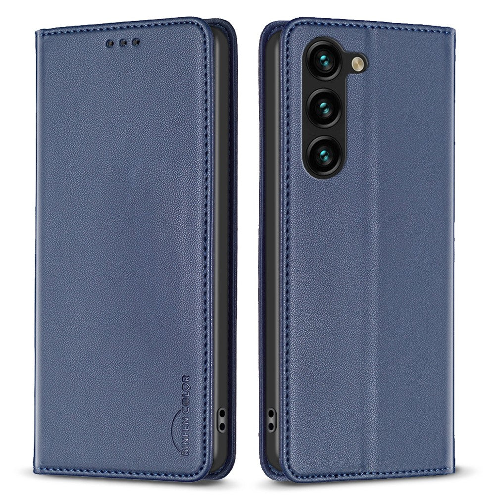 BINFEN COLOR BF18 For Samsung Galaxy S25 / S24 Case Card Holder PU Leather Cell Phone Cover