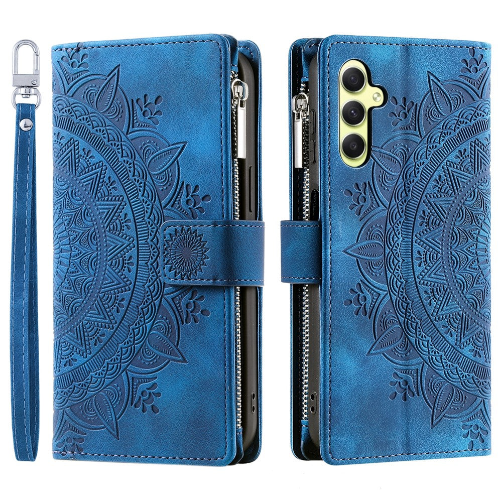 For Samsung Galaxy S24+ Case Mobile Phone Shell Wallet PU Leather Phone Cover with Strap