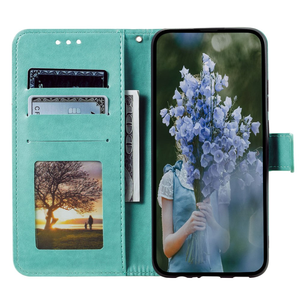 For Samsung Galaxy S24+ Case Mandala Flower Wallet Phone Cover with Strap