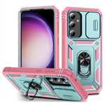 For Samsung Galaxy S23 FE Case Sliding Camera Cover PC+TPU Phone Shell