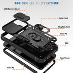 For Samsung Galaxy A25 5G (Global) (161.0 X 76.5 X 8.3mm) Case Sliding Camera Cover Anti-Drop PC+TPU Phone Shell
