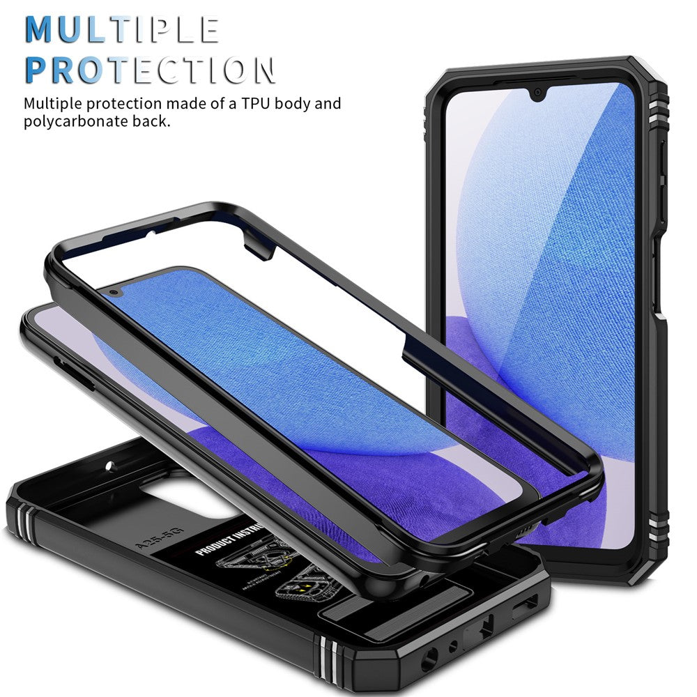 For Samsung Galaxy A25 5G (Global) (161.0 X 76.5 X 8.3mm) Case Sliding Camera Cover Anti-Drop PC+TPU Phone Shell