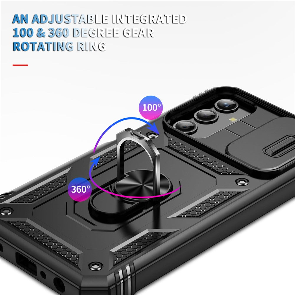 For Samsung Galaxy A25 5G (Global) (161.0 X 76.5 X 8.3mm) Case Sliding Camera Cover Anti-Drop PC+TPU Phone Shell