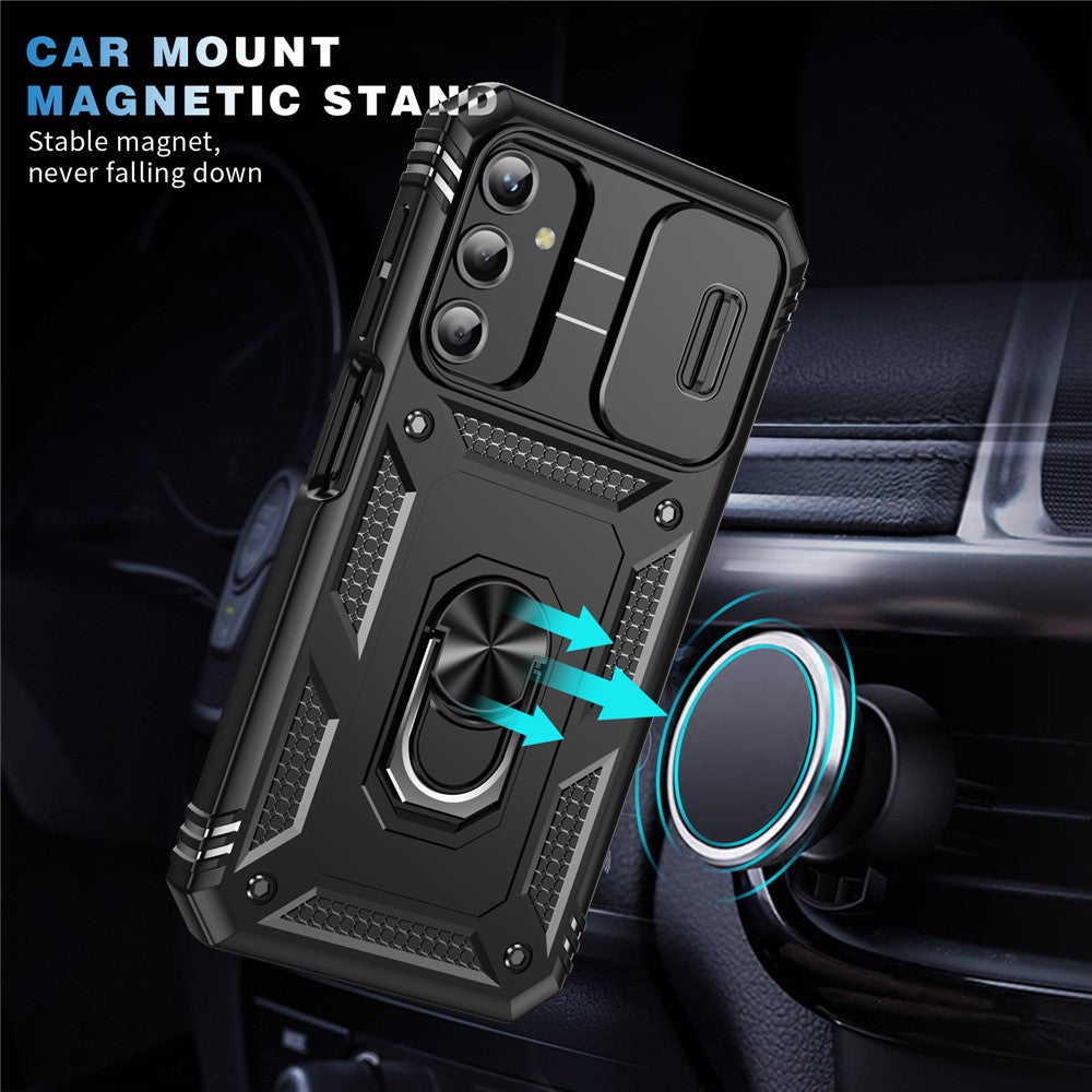 For Samsung Galaxy A25 5G (Global) (161.0 X 76.5 X 8.3mm) Case Sliding Camera Cover Anti-Drop PC+TPU Phone Shell