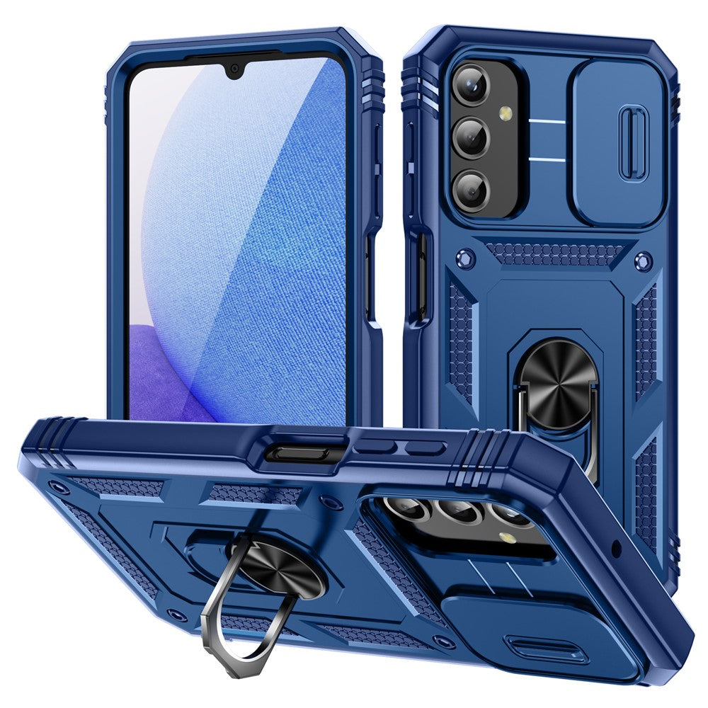 For Samsung Galaxy A25 5G (Global) (161.0 X 76.5 X 8.3mm) Case Sliding Camera Cover Anti-Drop PC+TPU Phone Shell