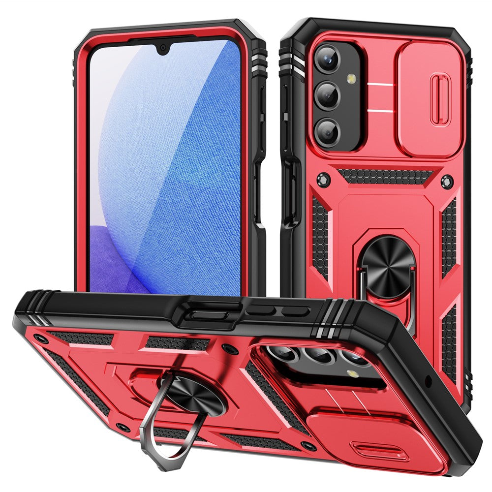For Samsung Galaxy A25 5G (Global) (161.0 X 76.5 X 8.3mm) Case Sliding Camera Cover Anti-Drop PC+TPU Phone Shell