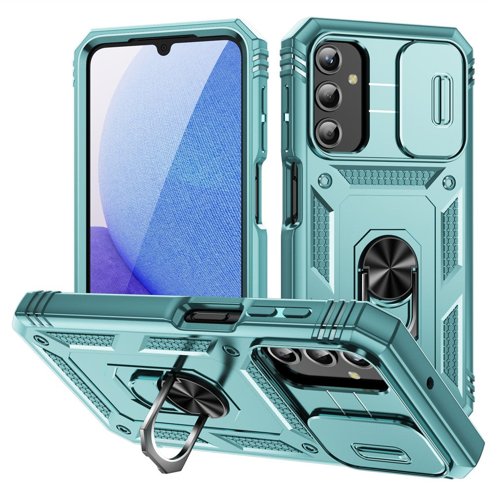 For Samsung Galaxy A25 5G (Global) (161.0 X 76.5 X 8.3mm) Case Sliding Camera Cover Anti-Drop PC+TPU Phone Shell