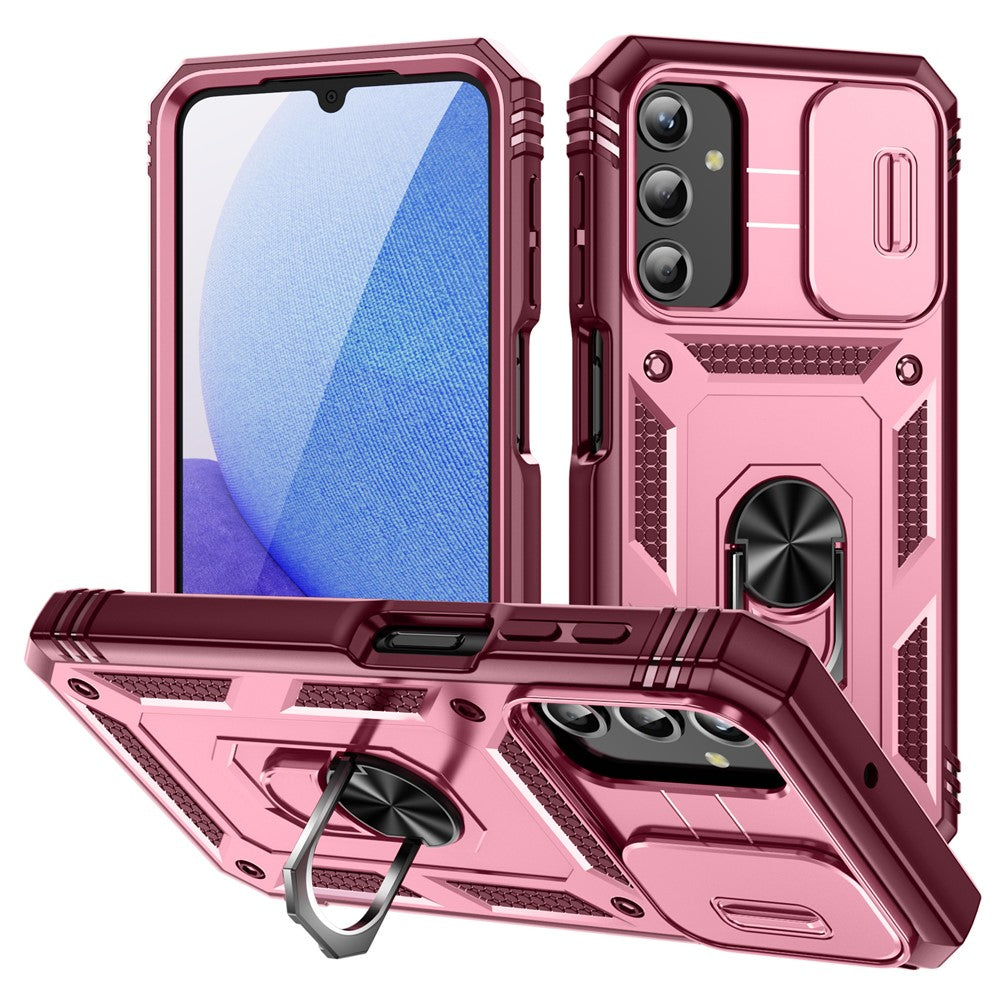 For Samsung Galaxy A25 5G (Global) (161.0 X 76.5 X 8.3mm) Case Sliding Camera Cover Anti-Drop PC+TPU Phone Shell