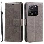 For Xiaomi 13T Pro / 13T / Redmi K60 Ultra Case Mandala Flower Imprinted Leather Cover with Strap