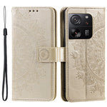 For Xiaomi 13T Pro / 13T / Redmi K60 Ultra Case Mandala Flower Imprinted Leather Cover with Strap