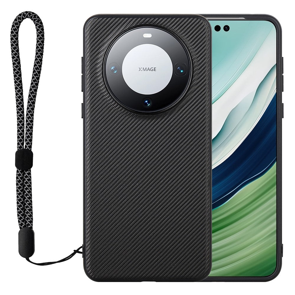 VILI TC Series for Huawei Mate 60 Pro Case PU Leather Coated TPU Phone Cover with Strap