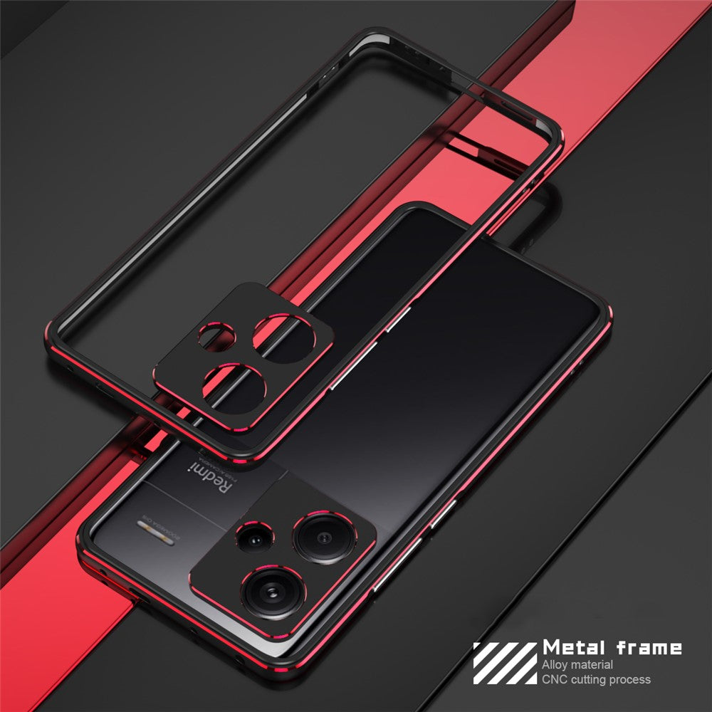 Xiaomi Redmi Note 13 Pro+ Bumperfodral Metallram Bumperskydd med Kameralinsskydd