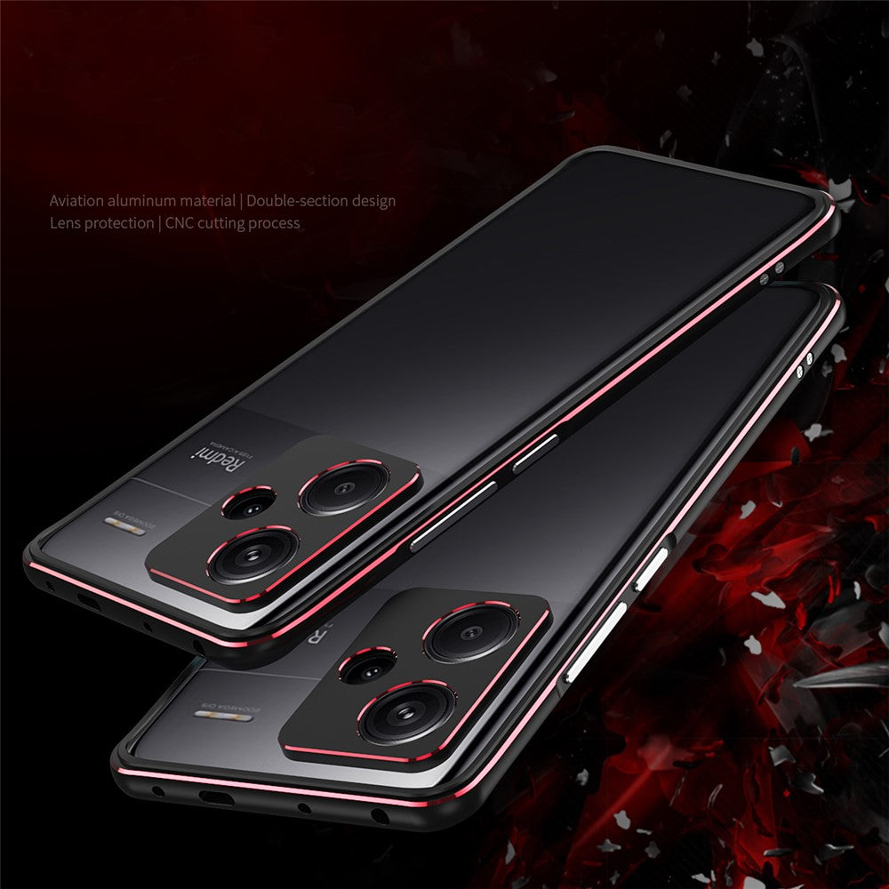 Xiaomi Redmi Note 13 Pro+ Bumperfodral Metallram Bumperskydd med Kameralinsskydd