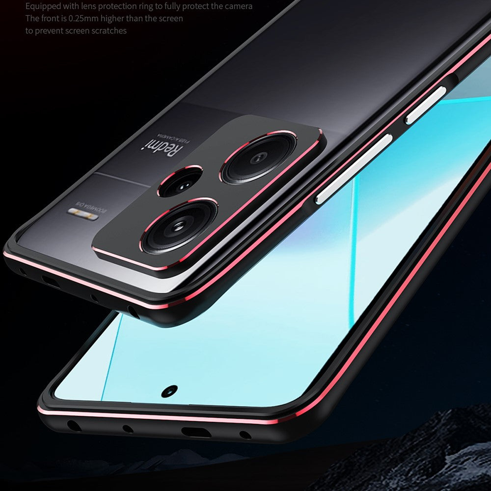 Xiaomi Redmi Note 13 Pro+ Bumperfodral Metallram Bumperskydd med Kameralinsskydd