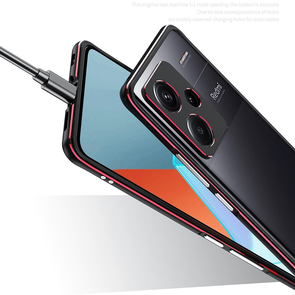 Xiaomi Redmi Note 13 Pro+ Bumperfodral Metallram Bumperskydd med Kameralinsskydd