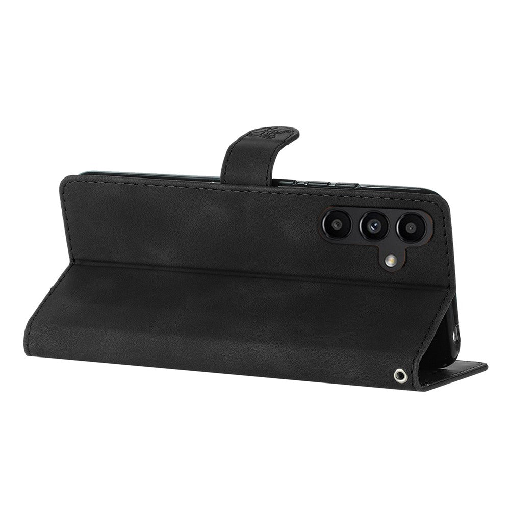 Til Samsung Galaxy A15 4G Magnetisk Telefoncover Præget Blomsterpung PU Læder Stativcover