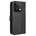 Xiaomi Redmi Note 13 5G-skal med magnetlås i läderplånbok