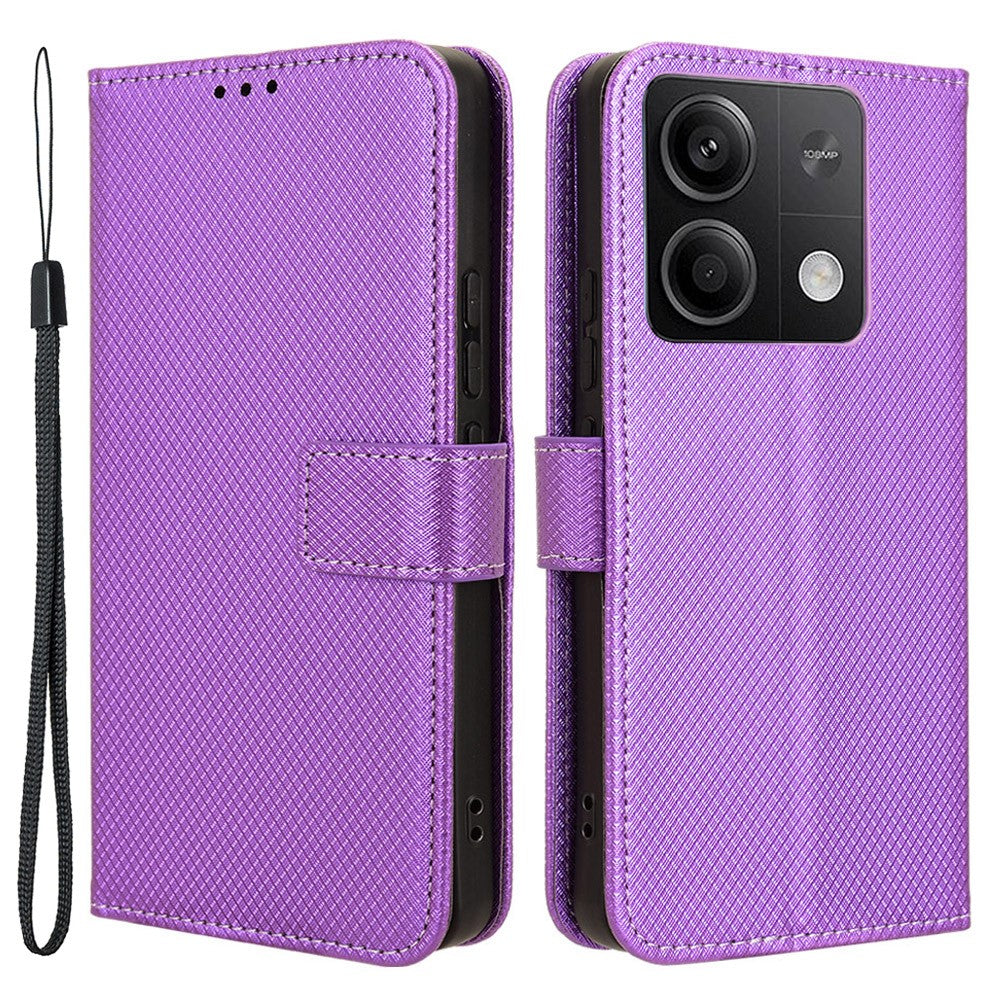Xiaomi Redmi Note 13 5G-skal med magnetisk spänne i läderplånbok