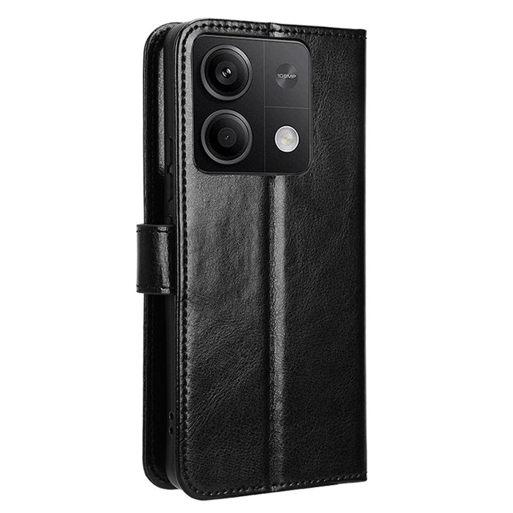 For Xiaomi Redmi Note 13 5G Case Crazy Horse Texture Phone Wallet Cover