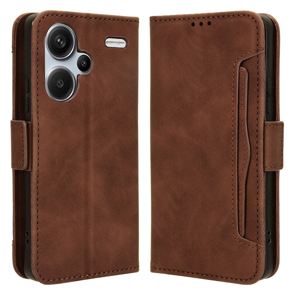 For Xiaomi Redmi Note 13 Pro+ 5G Anti-Scratch Phone Shell Leather Case Wallet Stand Phone Cover