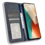 For Xiaomi Redmi Note 13 5G Mobile Phone Cover Case Wallet Retro PU Leather Shell