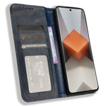 Retro Leather Phone Cover for Xiaomi Redmi Note 13 Pro+ Wallet Magnetic Leather Phone Case