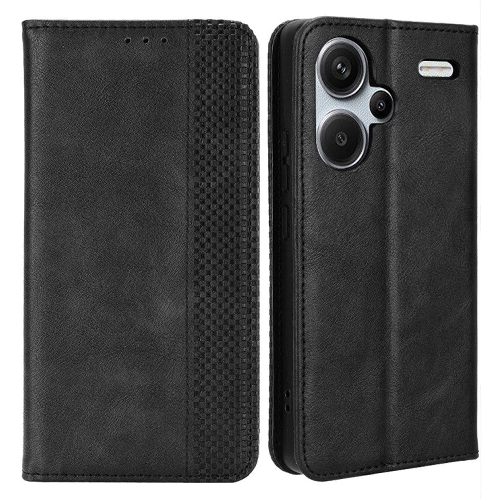 Retro Leather Phone Cover for Xiaomi Redmi Note 13 Pro+ Wallet Magnetic Leather Phone Case