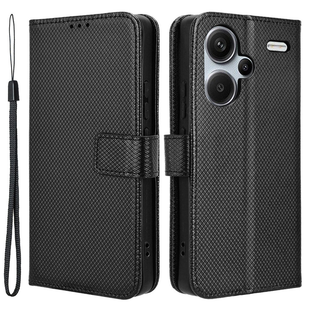 For Xiaomi Redmi Note 13 Pro+ 5G Case TPU + PU Leather Wallet Smartphone Shell Cover