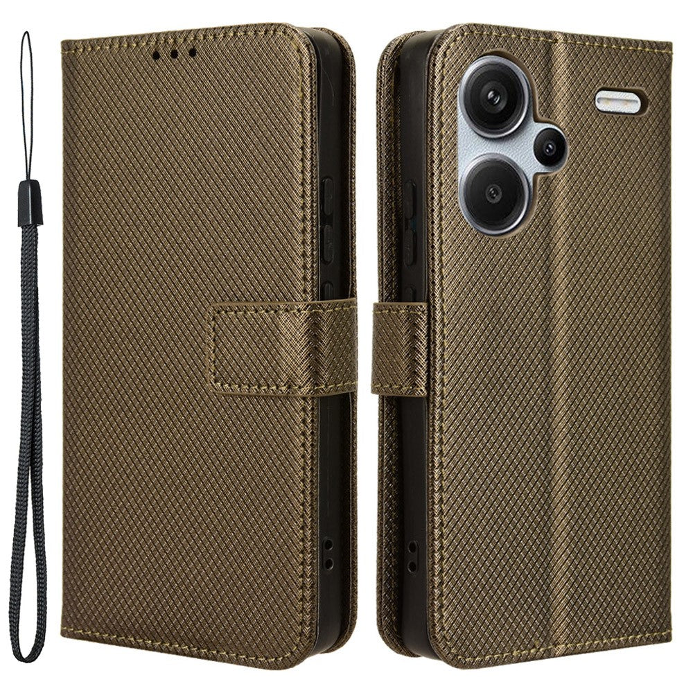 For Xiaomi Redmi Note 13 Pro+ 5G Case TPU + PU Leather Wallet Smartphone Shell Cover
