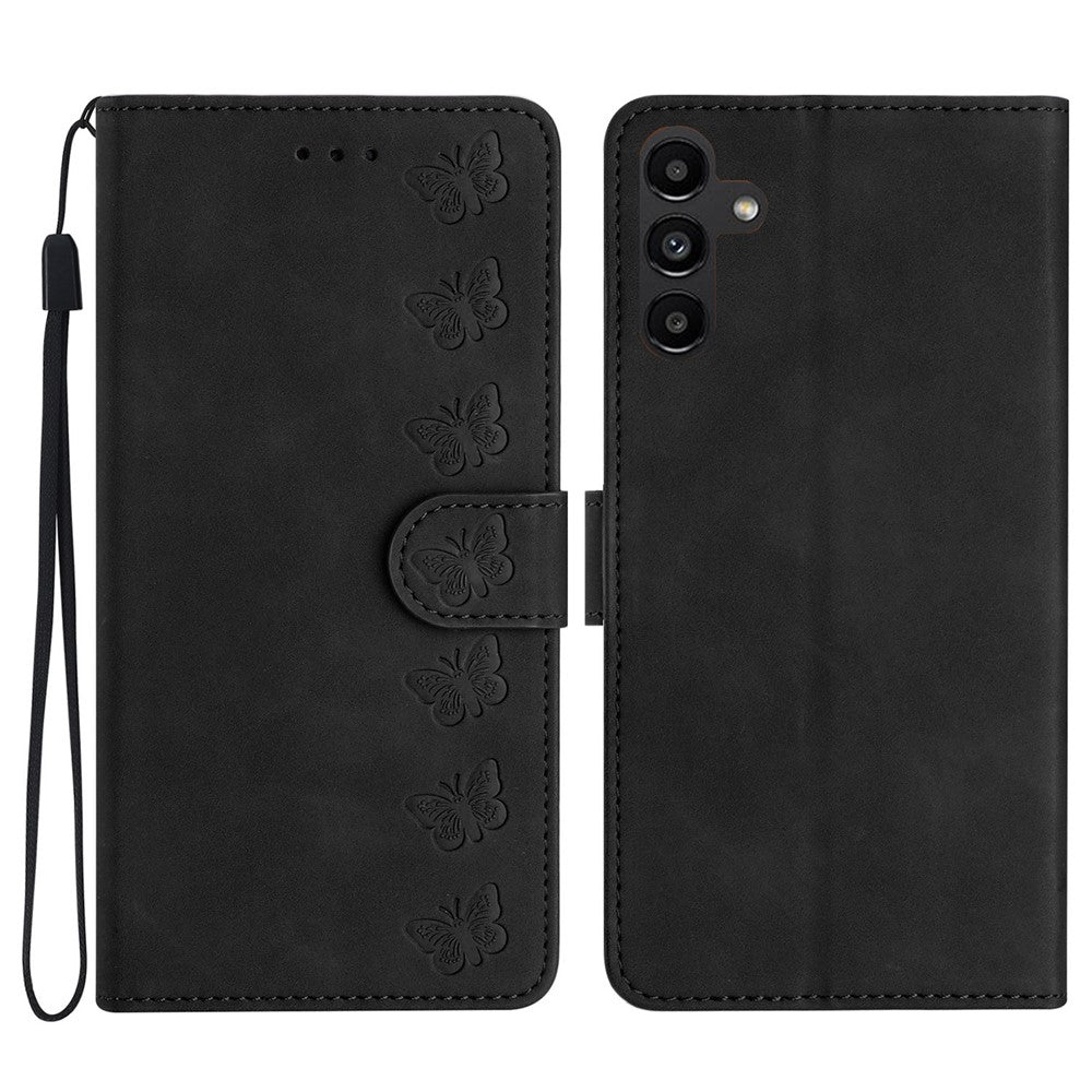TPU+PU Leather Cover for Samsung Galaxy A15 5G Case Imprinted Butterfly Wallet Flip Stand Phone Shell