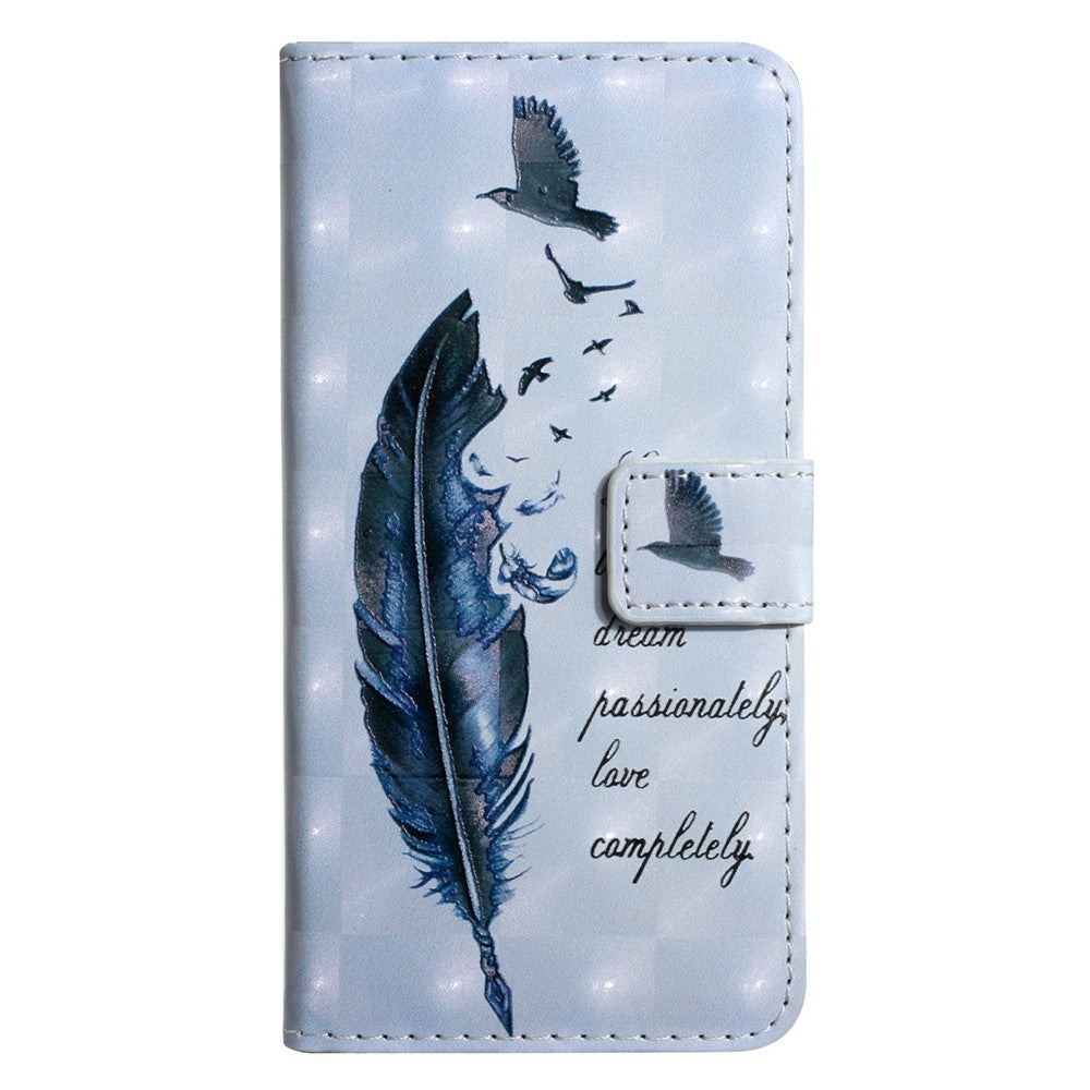 Til Samsung Galaxy A15 5G Cover Læder Anti-Fald 3D Mønsterprint Telefoncover