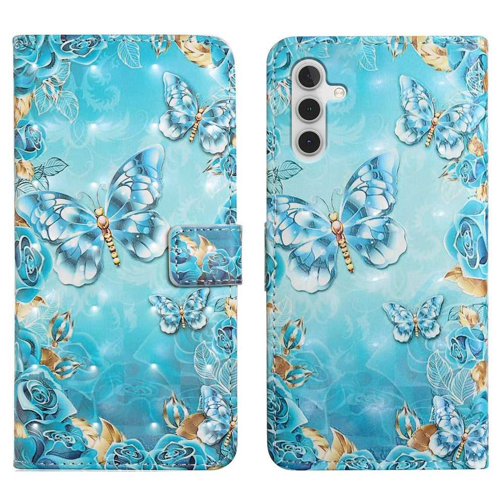 Til Samsung Galaxy A15 5G Cover Læder Anti-Fald 3D Mønsterprint Telefoncover