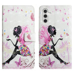 Til Samsung Galaxy A15 5G Cover Læder Anti-Fald 3D Mønsterprint Telefoncover