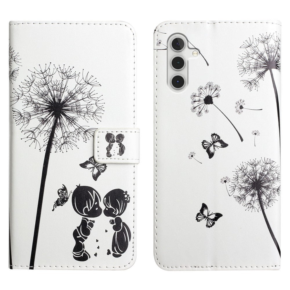 Til Samsung Galaxy A15 5G Cover Læder Anti-Fald 3D Mønsterprint Telefoncover