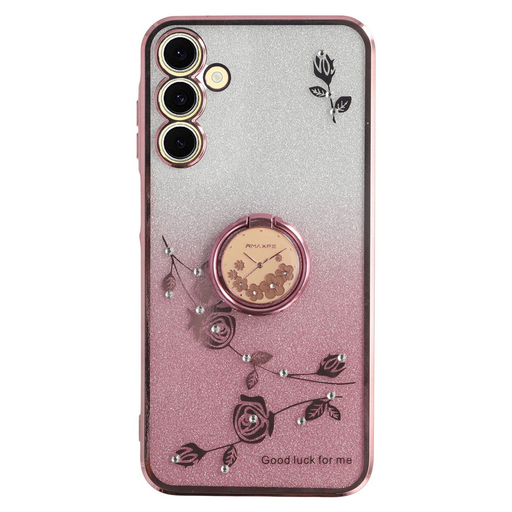 KADEM For Samsung Galaxy A05s 4G TPU Case Rhinestone Flower Phone Kickstand Cover