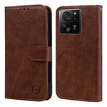 Cell Phone Stand Cover for Xiaomi 13T / 13T Pro / Redmi K60 Ultra Solid Color PU Leather Wallet Case