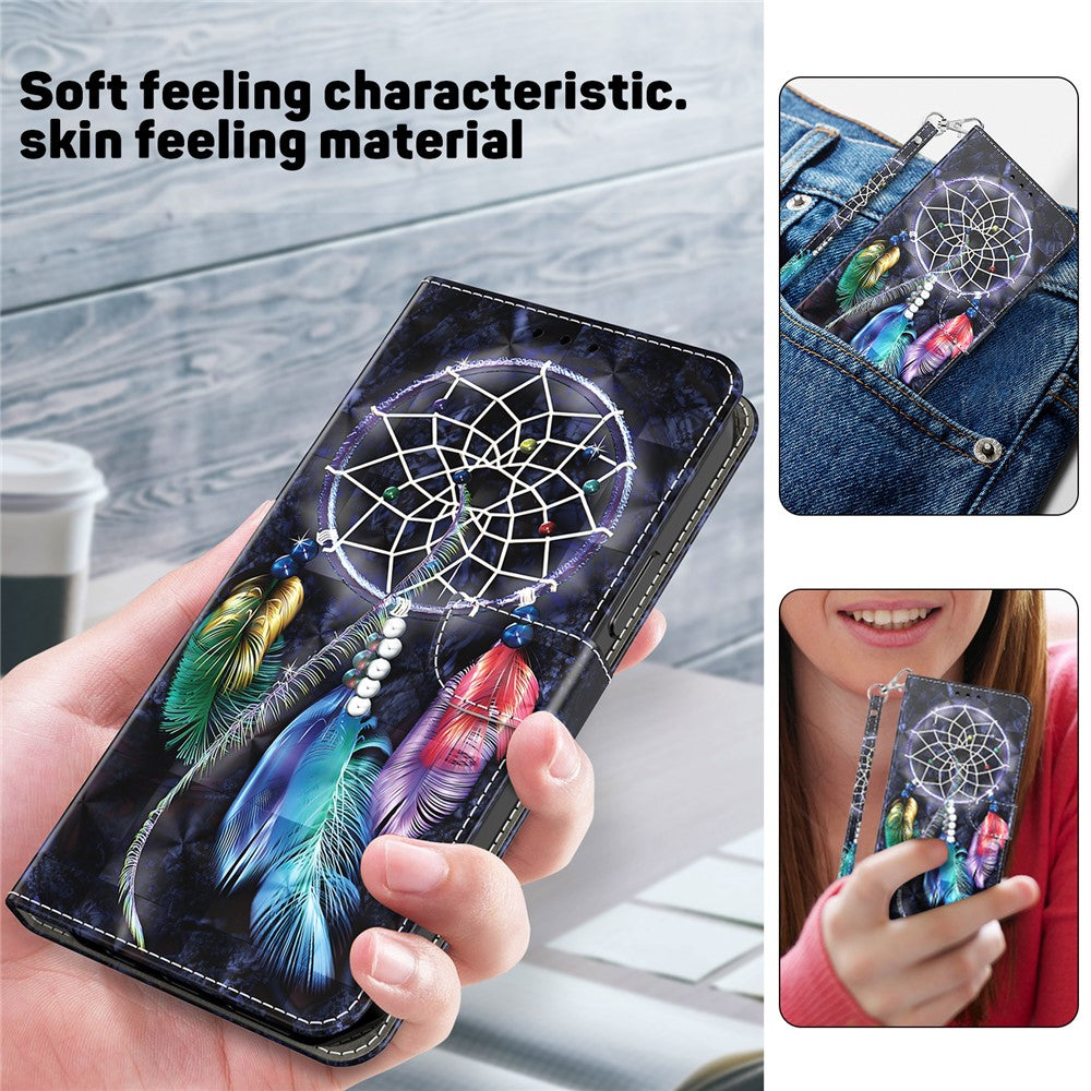 For Xiaomi 13T / 13T Pro / Redmi K60 Ultra Case PU Leather 3D Pattern Stand Flip Phone Cover